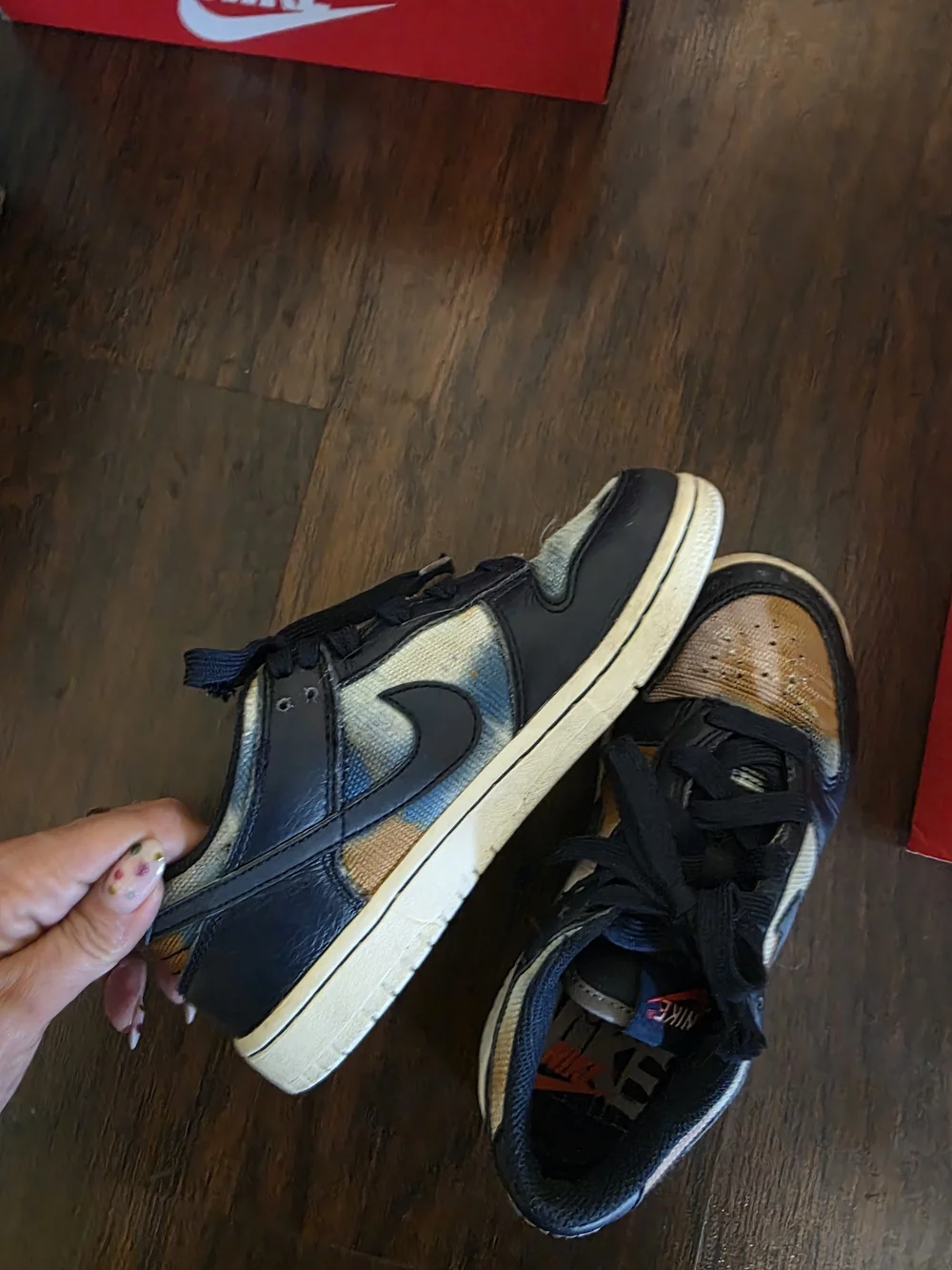 Nike Dunk Low Retro PRM Graffiti Pack “Navy” Obsidian - Kid’s Size 1Y